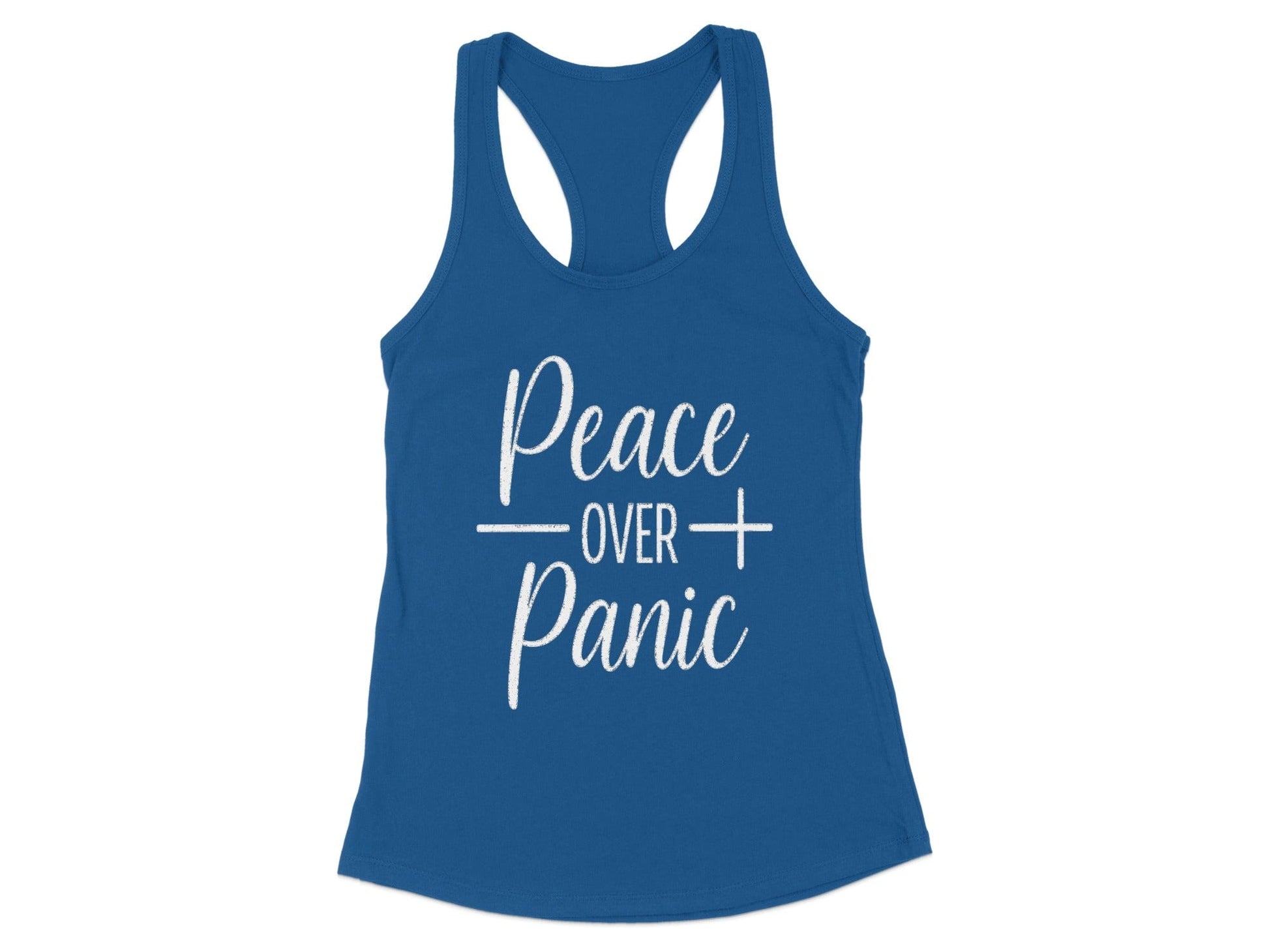 Peace Over Panic Motivational Tank Top product type