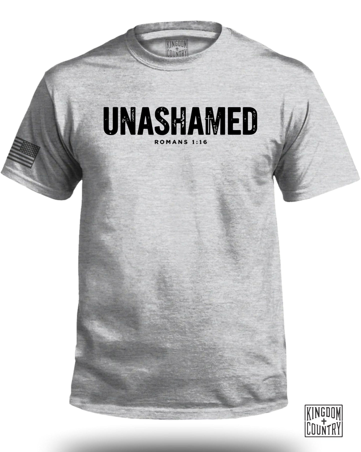 Unashamed Romans 1:16 Graphic Tee Shirt product type