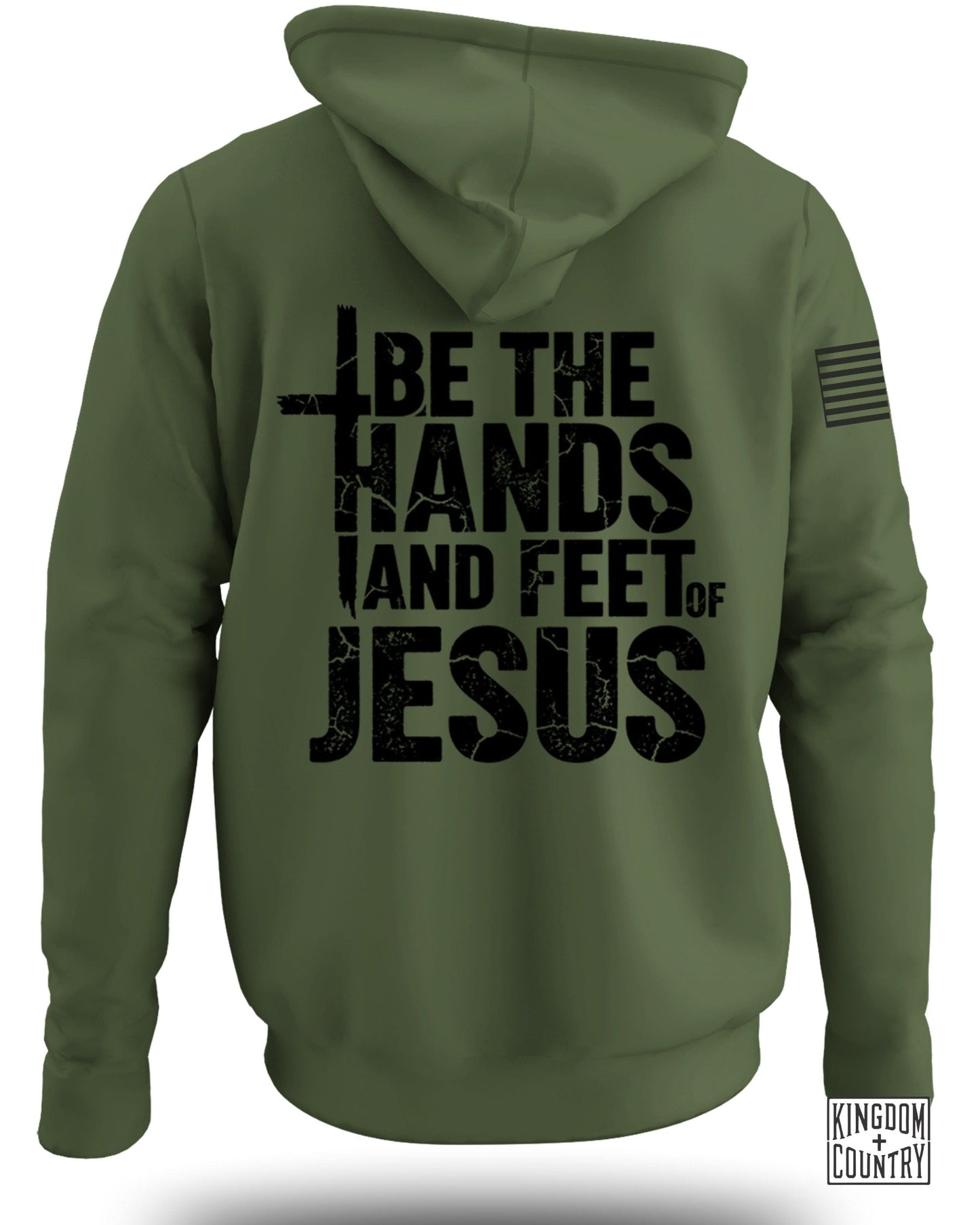 Inspirational Hoodie With Be the Hands and Feet of Jesus Design