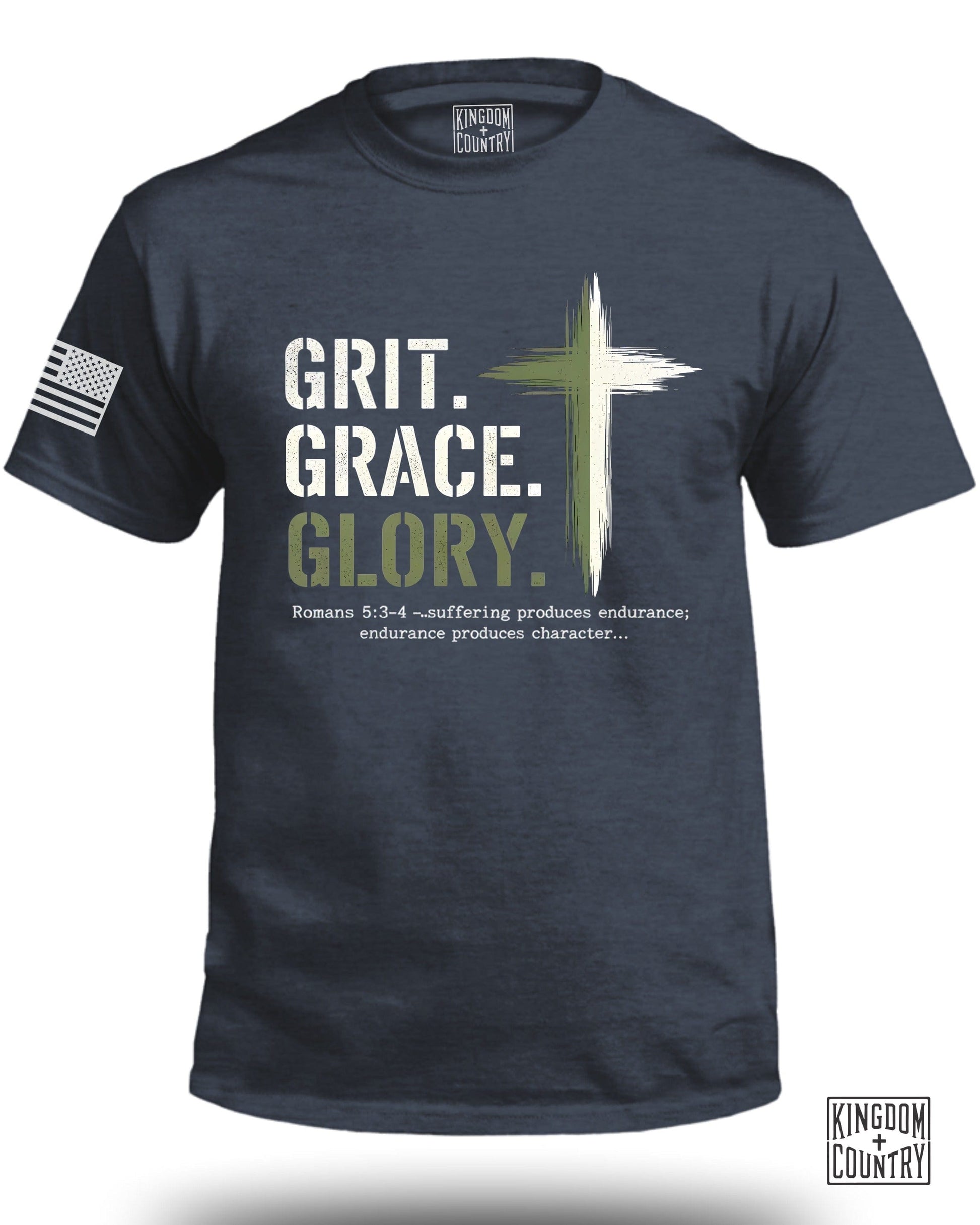 Inspirational Grit Grace Glory Romans 5 3 4 Shirt product