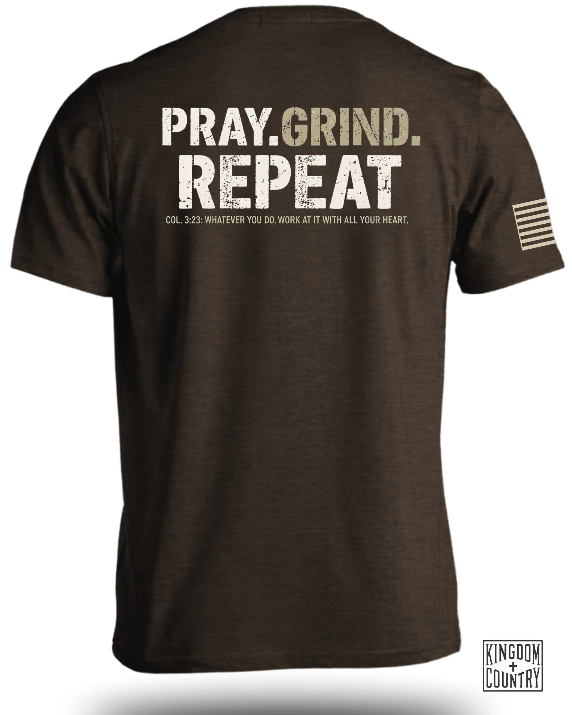 PRAY GRIND REPEAT T-Shirt for Motivational Apparel Product