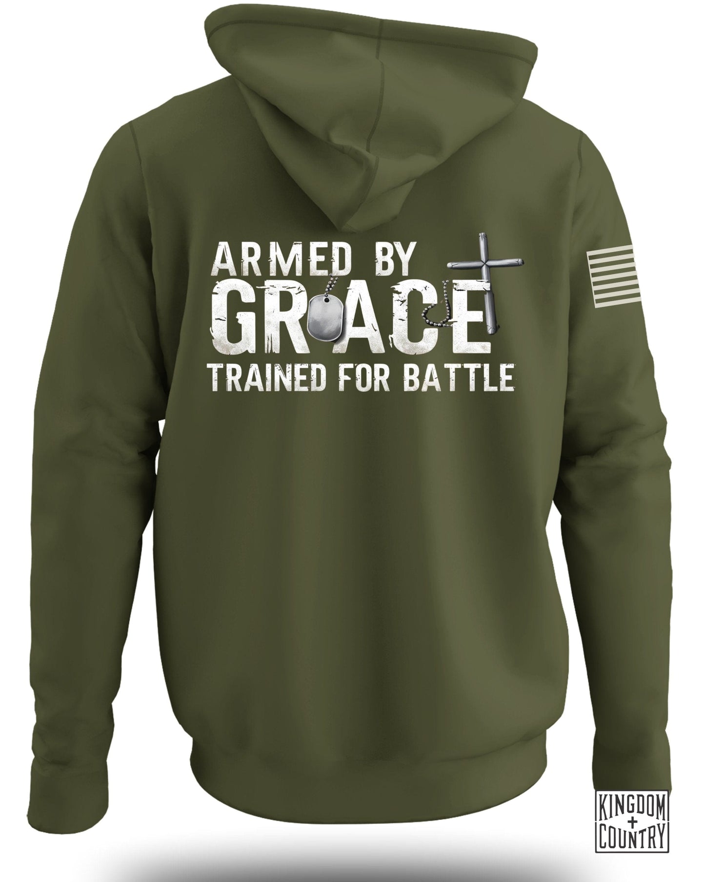 Armed by Grace Trained for Battle Hoodie product type