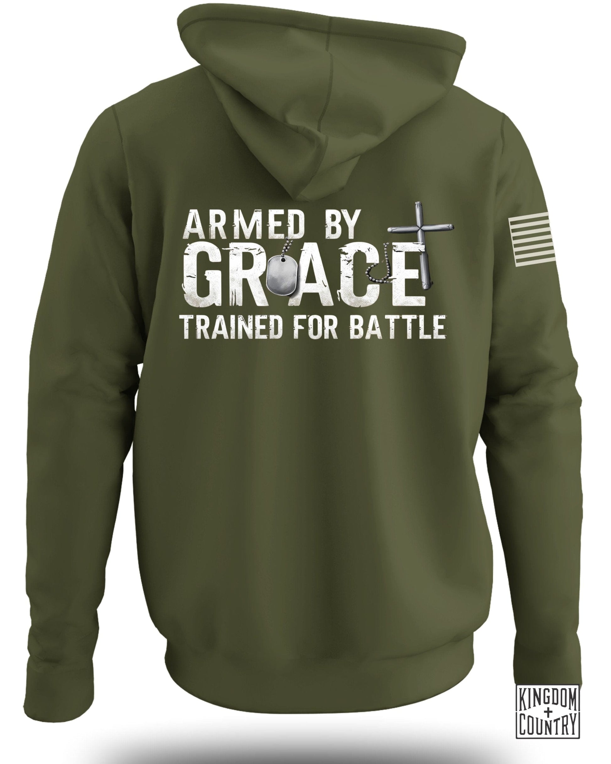 Armed by Grace Trained for Battle Hoodie product type