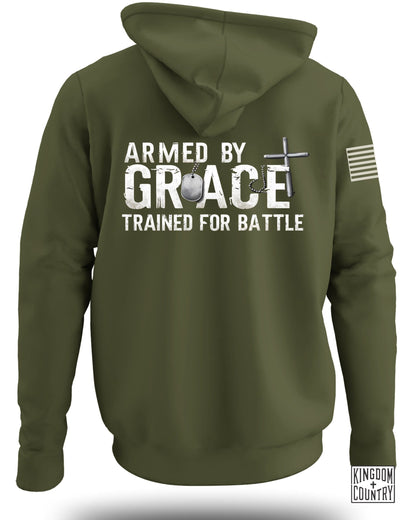 Armed by Grace Trained for Battle Hoodie product type