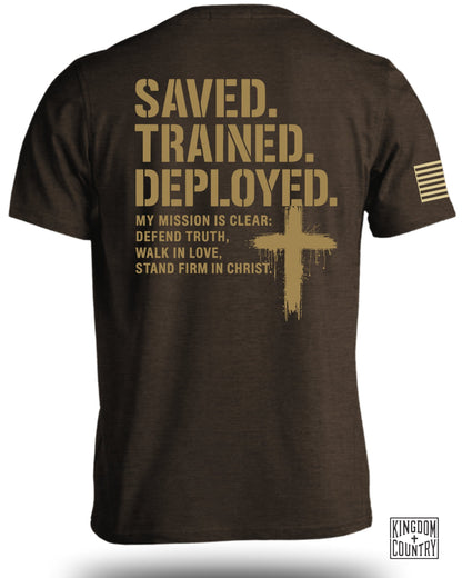 Saved Trained Deployed Christian Faith T-shirt product type