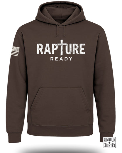Rapture Ready Hoodie with American Flag Design