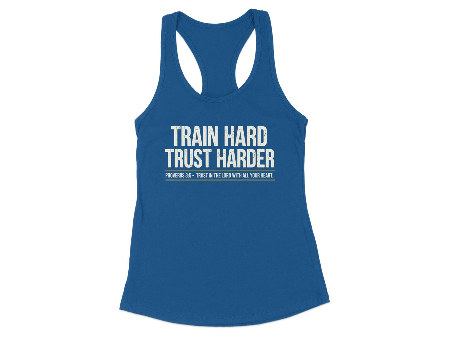 Train Hard Trust Harder Design Tank Top Product