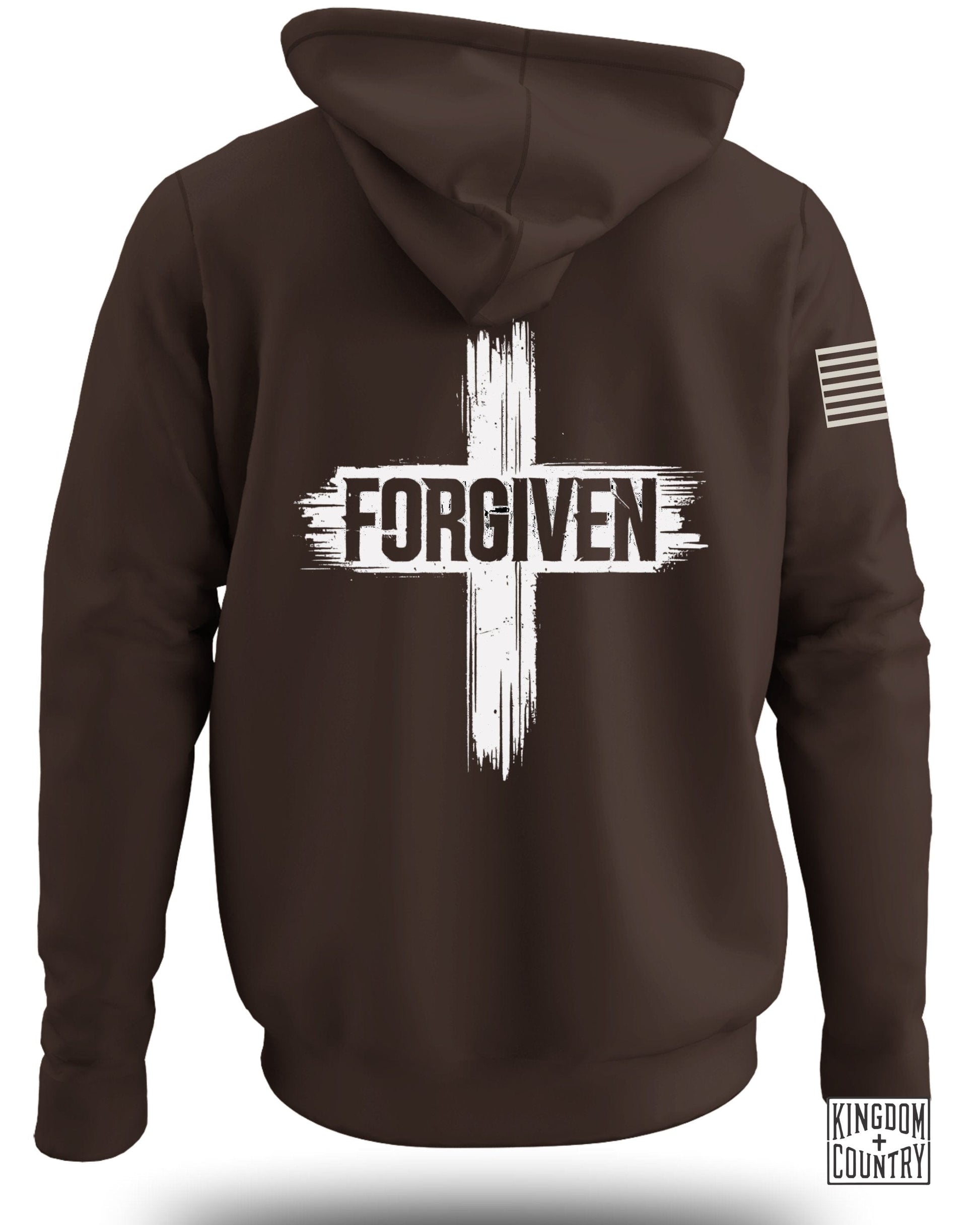 Forgiven Cross Design Hoodie Religious Apparel Product Type