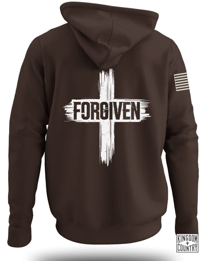 Forgiven Cross Design Hoodie Religious Apparel Product Type