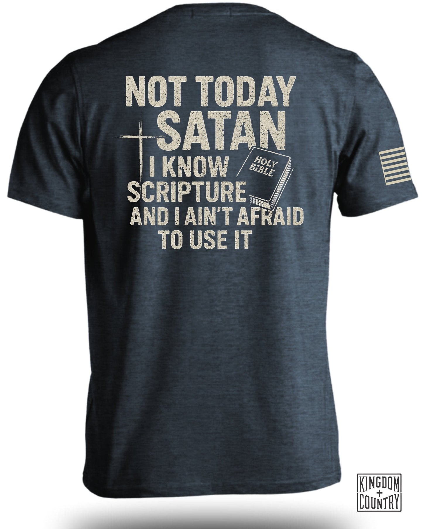 Not Today Satan I Know Scripture Graphic T-Shirt product