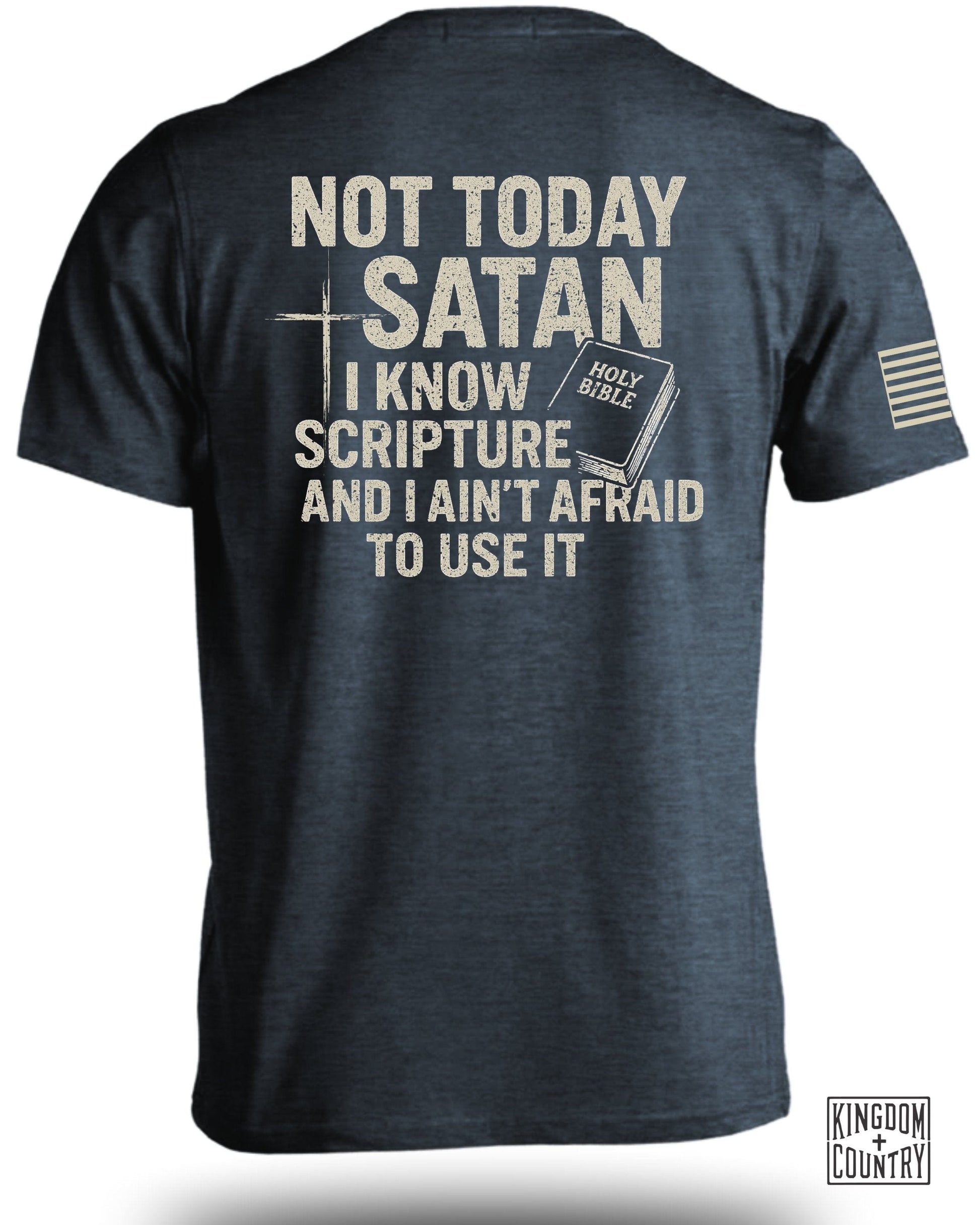 Not Today Satan I Know Scripture Graphic T-Shirt product