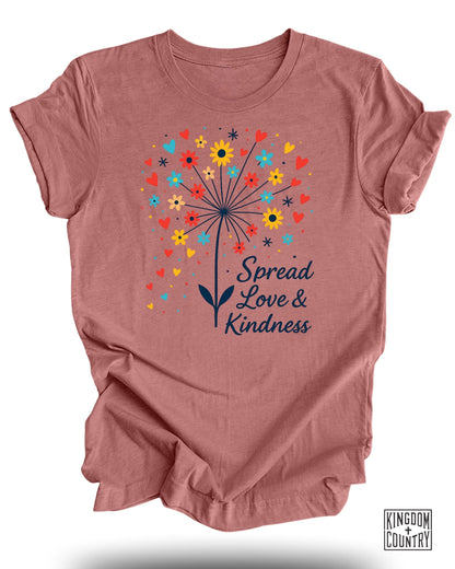 Spread Love Kindness Heart Flowers T-Shirt product