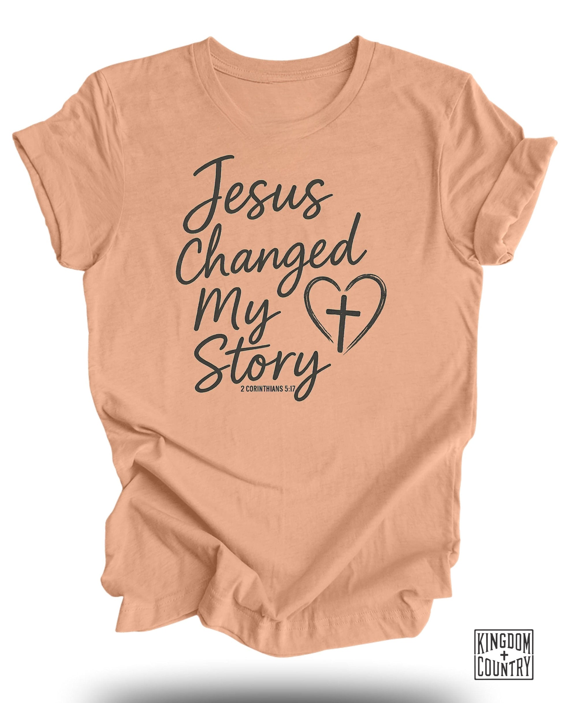 Jesus Changed My Story Inspirational T-Shirt product