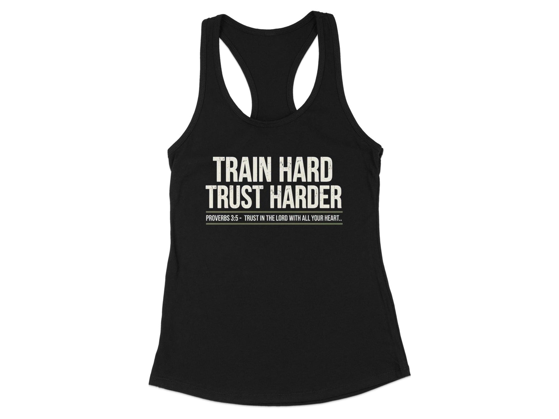 Train Hard Trust Harder Proverbs 3:5-6 tank top product