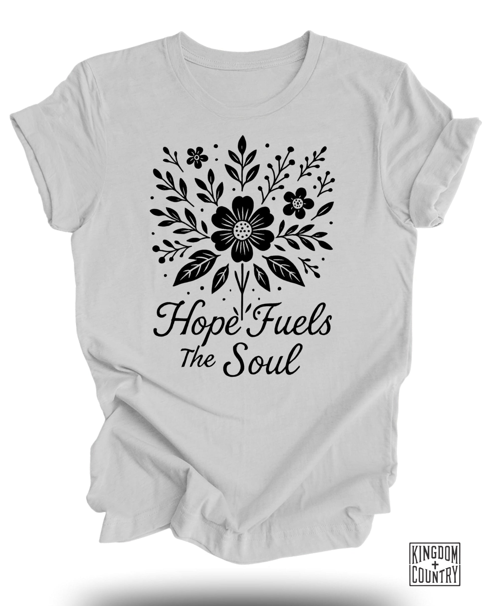 Hope Fuels The Soul Floral Design Graphic T-shirt product type