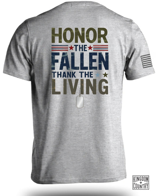 Honor the Fallen Thank the Living Patriotic Shirt Product