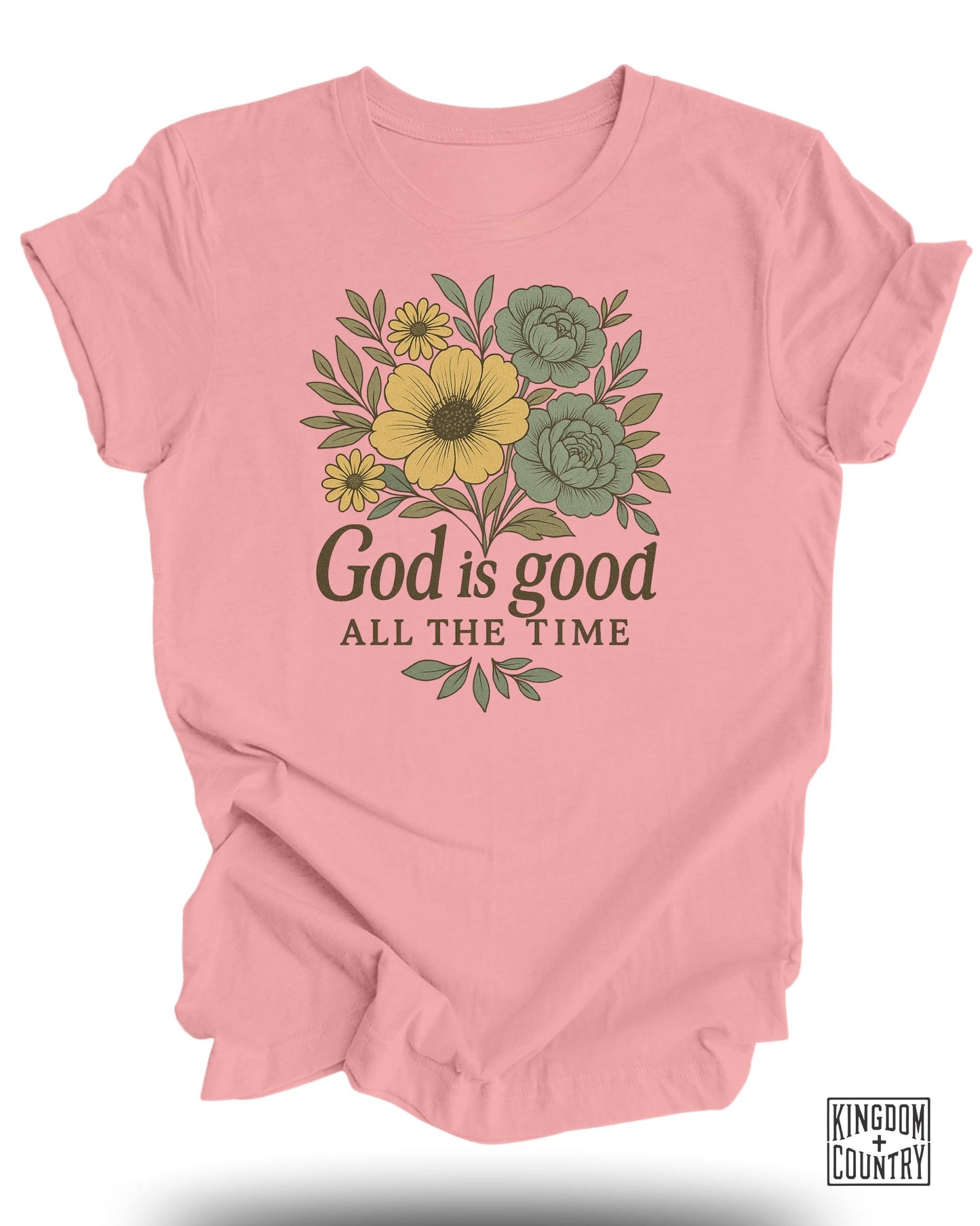 God Is Good All The Time Floral Design Shirt product type