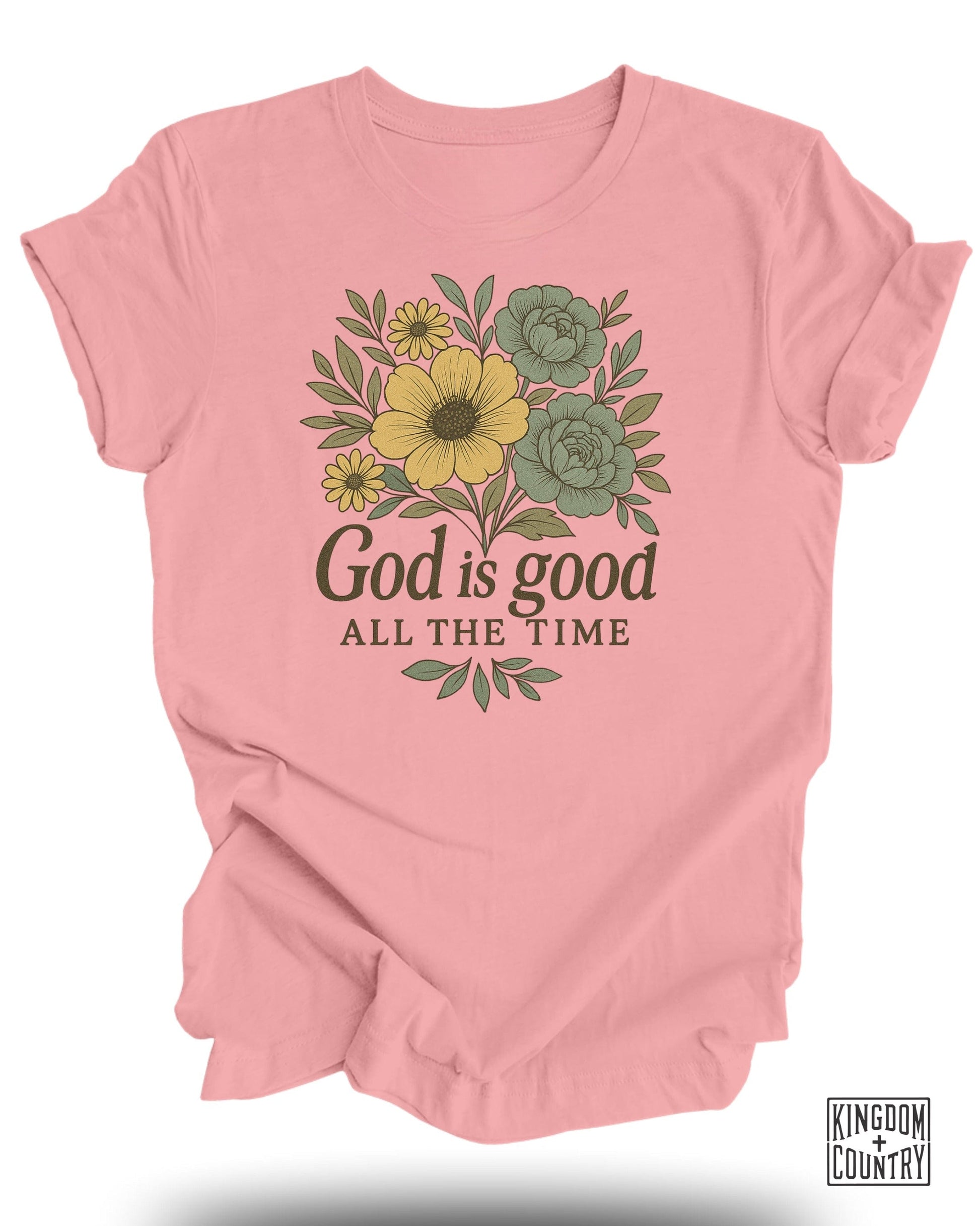 God Is Good All The Time Floral Design Shirt product type