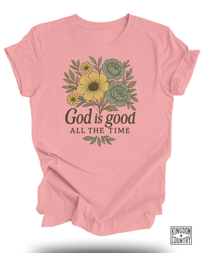 God Is Good All The Time Floral Design Shirt product type