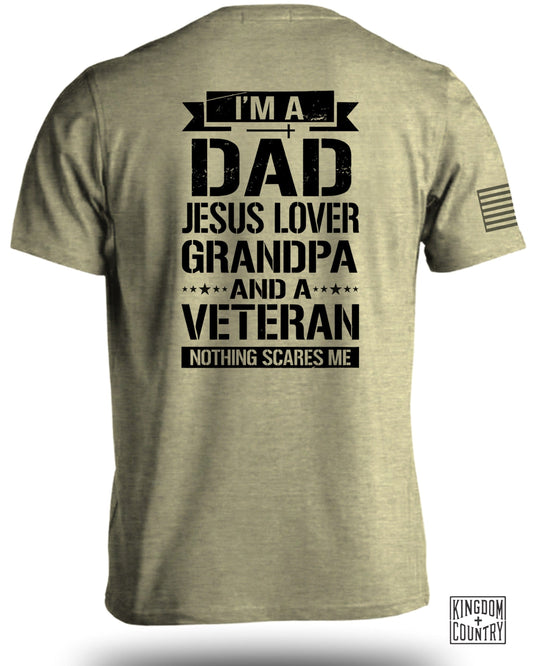 I'm a Dad Jesus Lover Grandpa Veteran T-shirt product