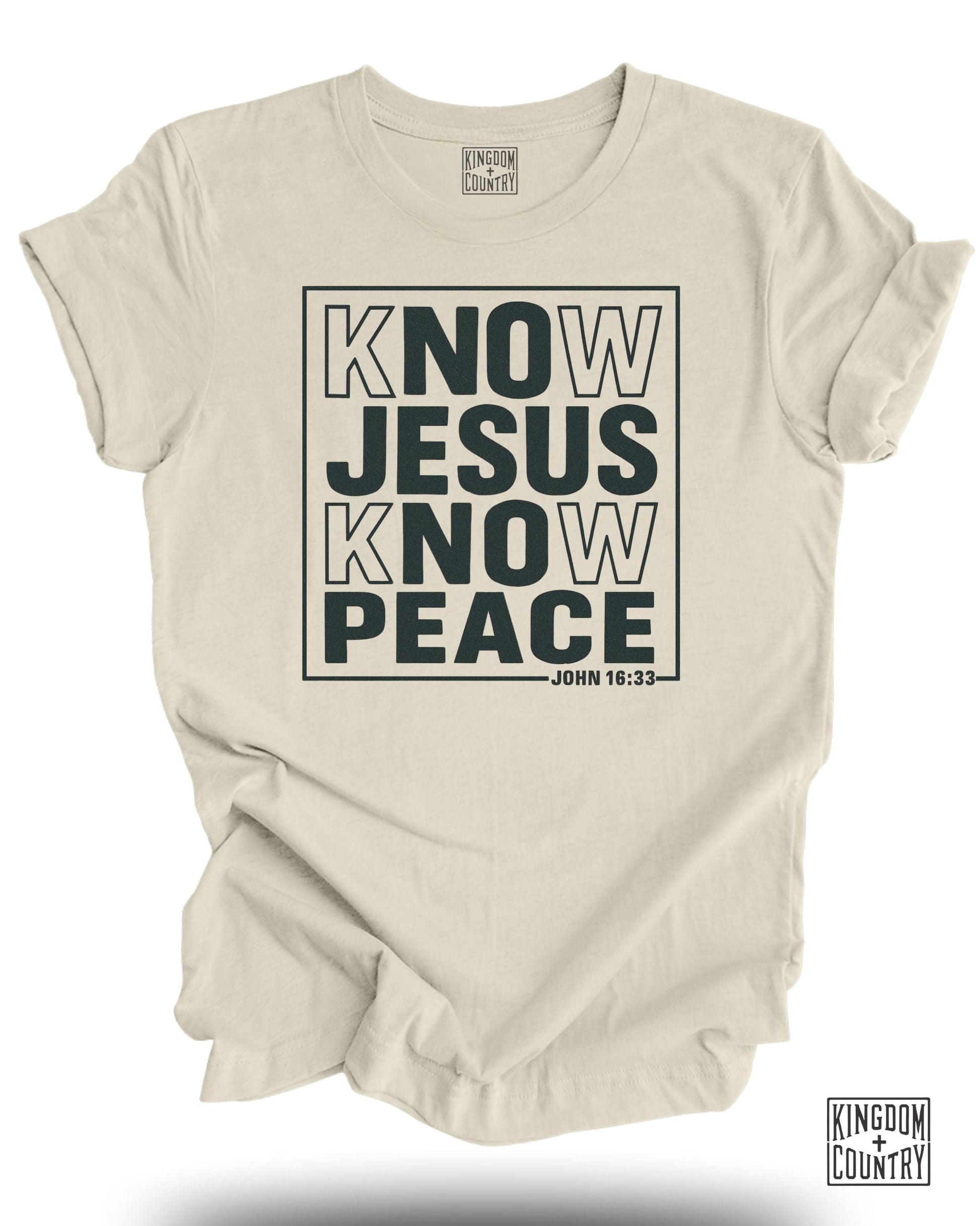 Know Jesus Know Peace John 16:33 T-shirt product