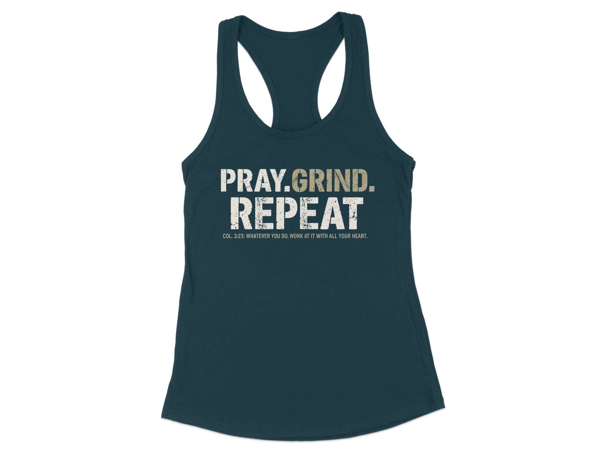 PRAY GRIND REPEAT Motivational Tank Top product