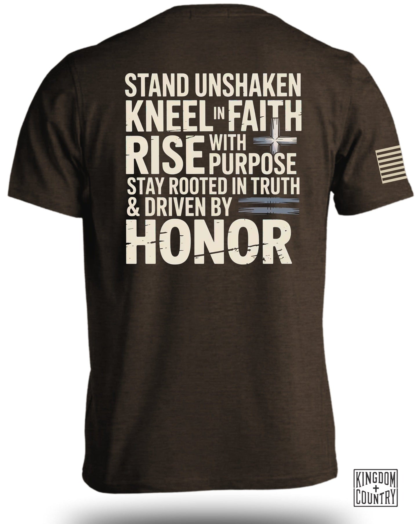 Stand Unshaken Kneel In Faith Honor T-shirt product