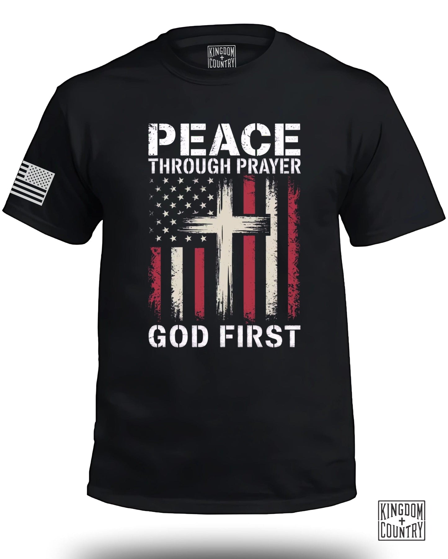 Peace Through Prayer God First Graphic T-Shirt product type