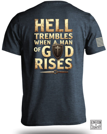 Hell Trembles When A Man Of God Rises T-shirt product
