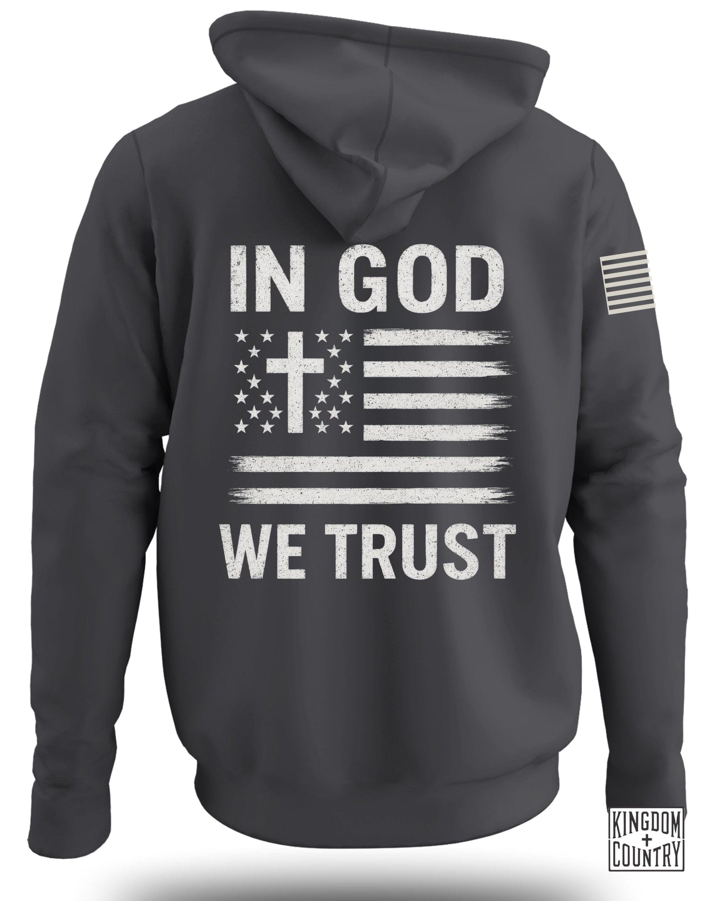 In God We Trust Flag Hoodie with Sleeve Patch product