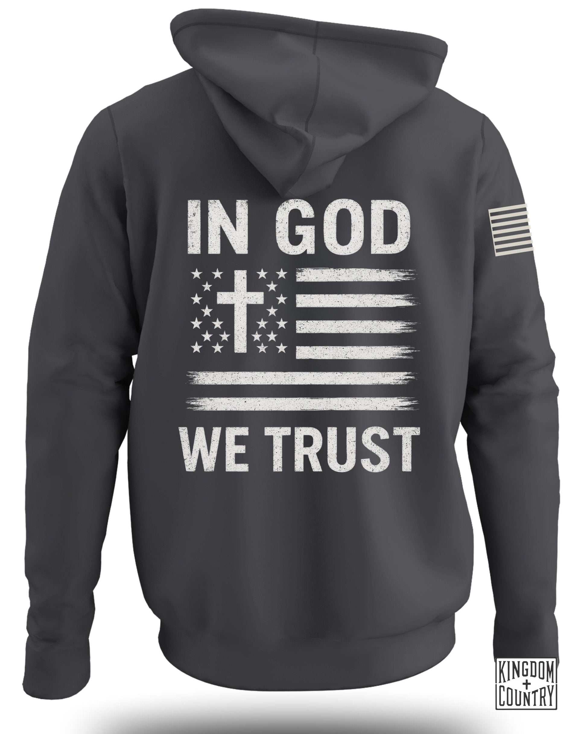 In God We Trust Flag Hoodie with Sleeve Patch product