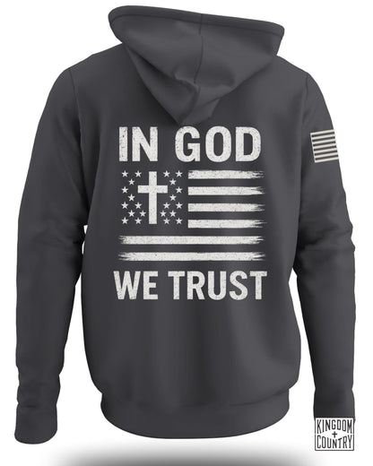 In God We Trust Flag Hoodie with Sleeve Patch product