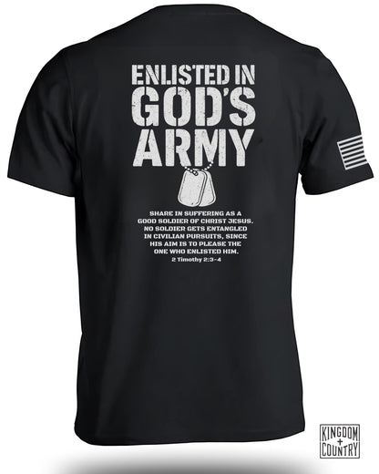 Enlisted in God's Army Inspirational T-Shirt product