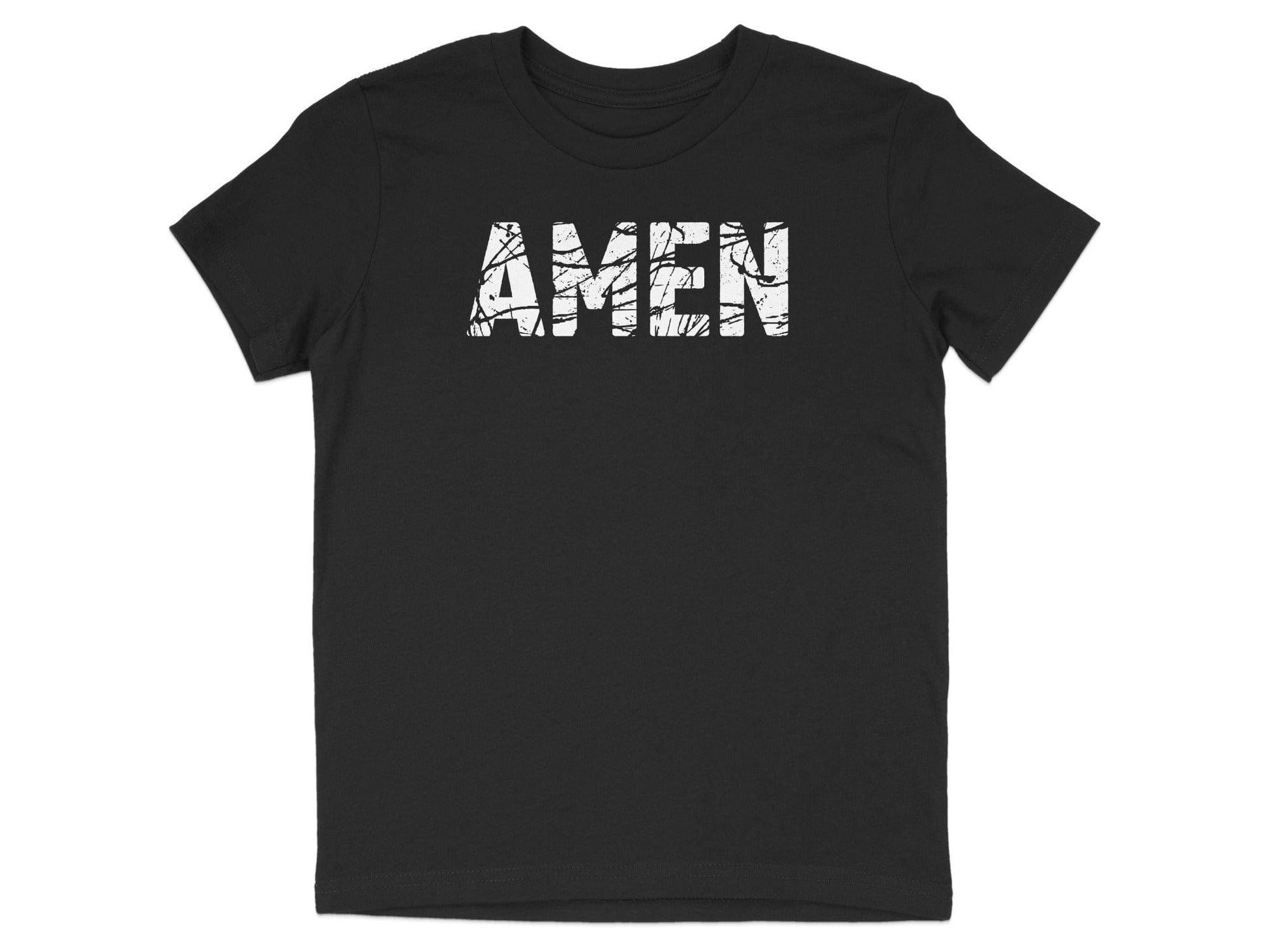 AMEN Design Casual Black T-shirt for Everyday Wear