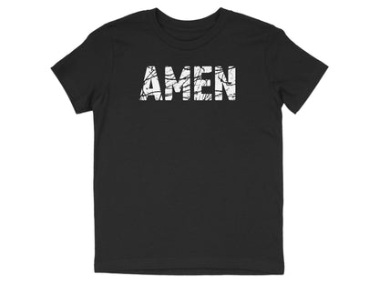 AMEN Design Casual Black T-shirt for Everyday Wear