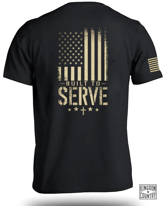 Built to Serve Patriotic American Flag Shirt product type