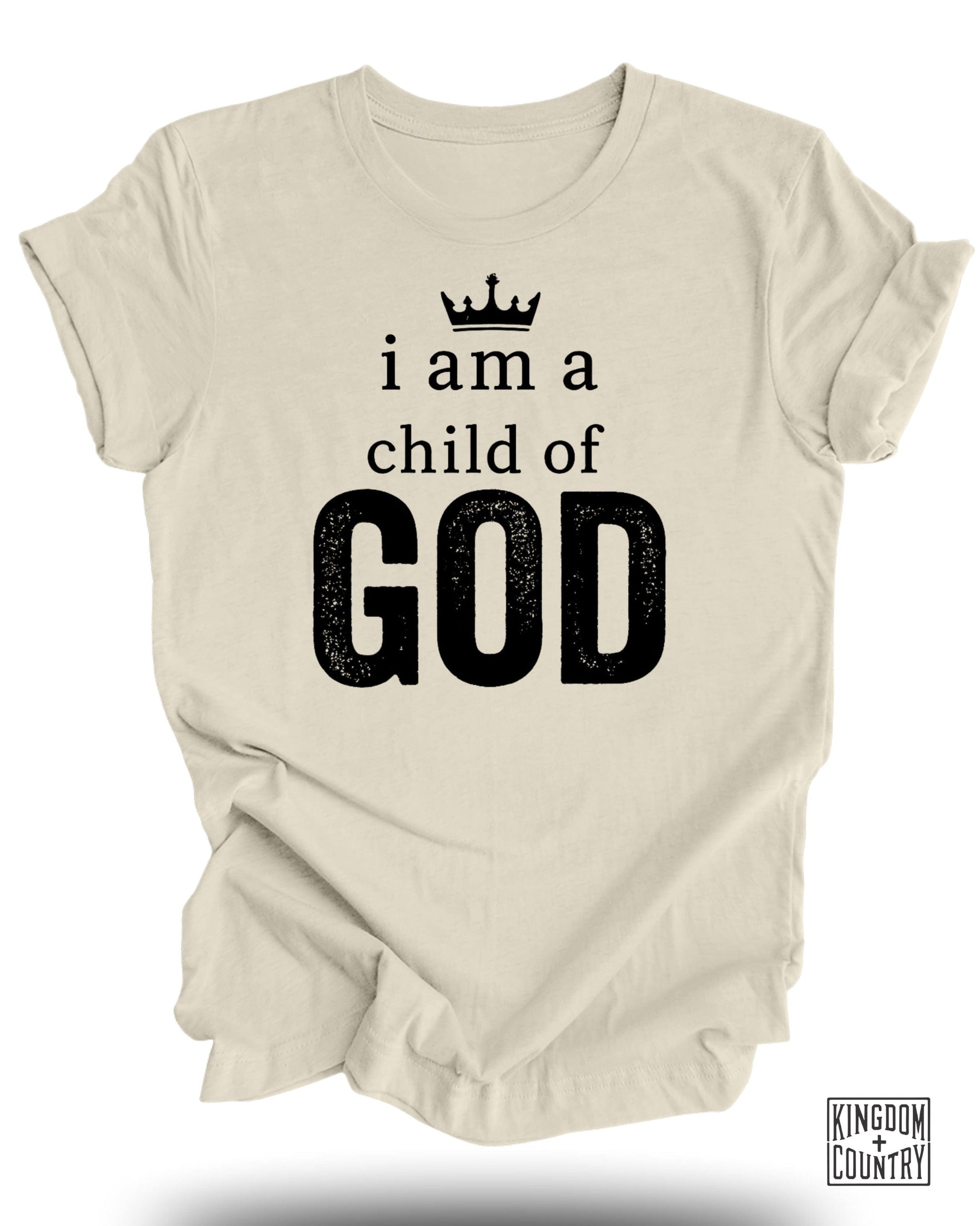 I Am A Child Of God Print T Shirt product type