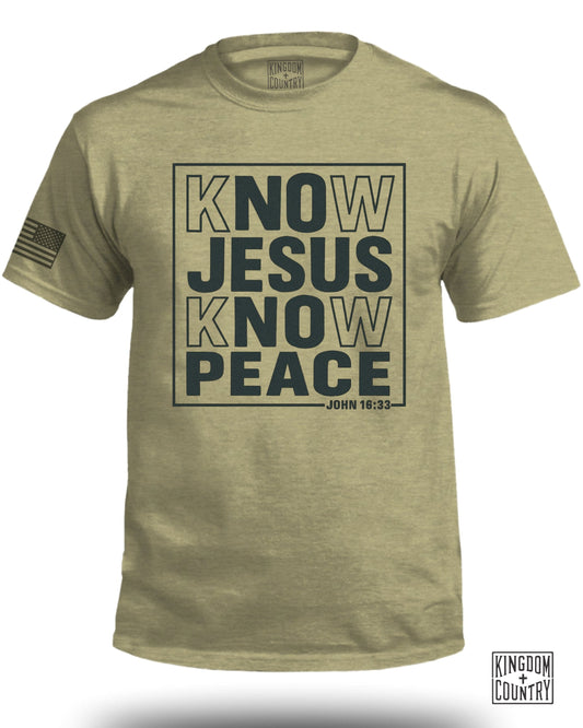 Know Jesus Know Peace John 16:33 Graphic Tee product type