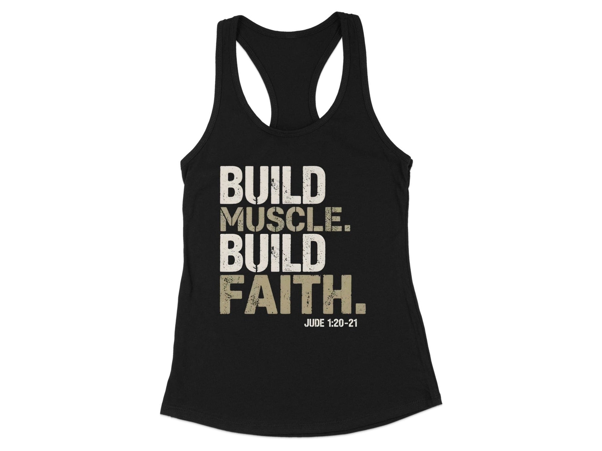 Build Muscle Build Faith Inspirational Tank Top