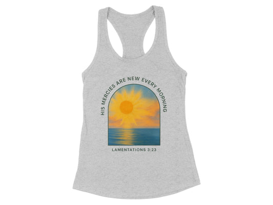 His Mercies Are New Every Morning Racerback Tank product type