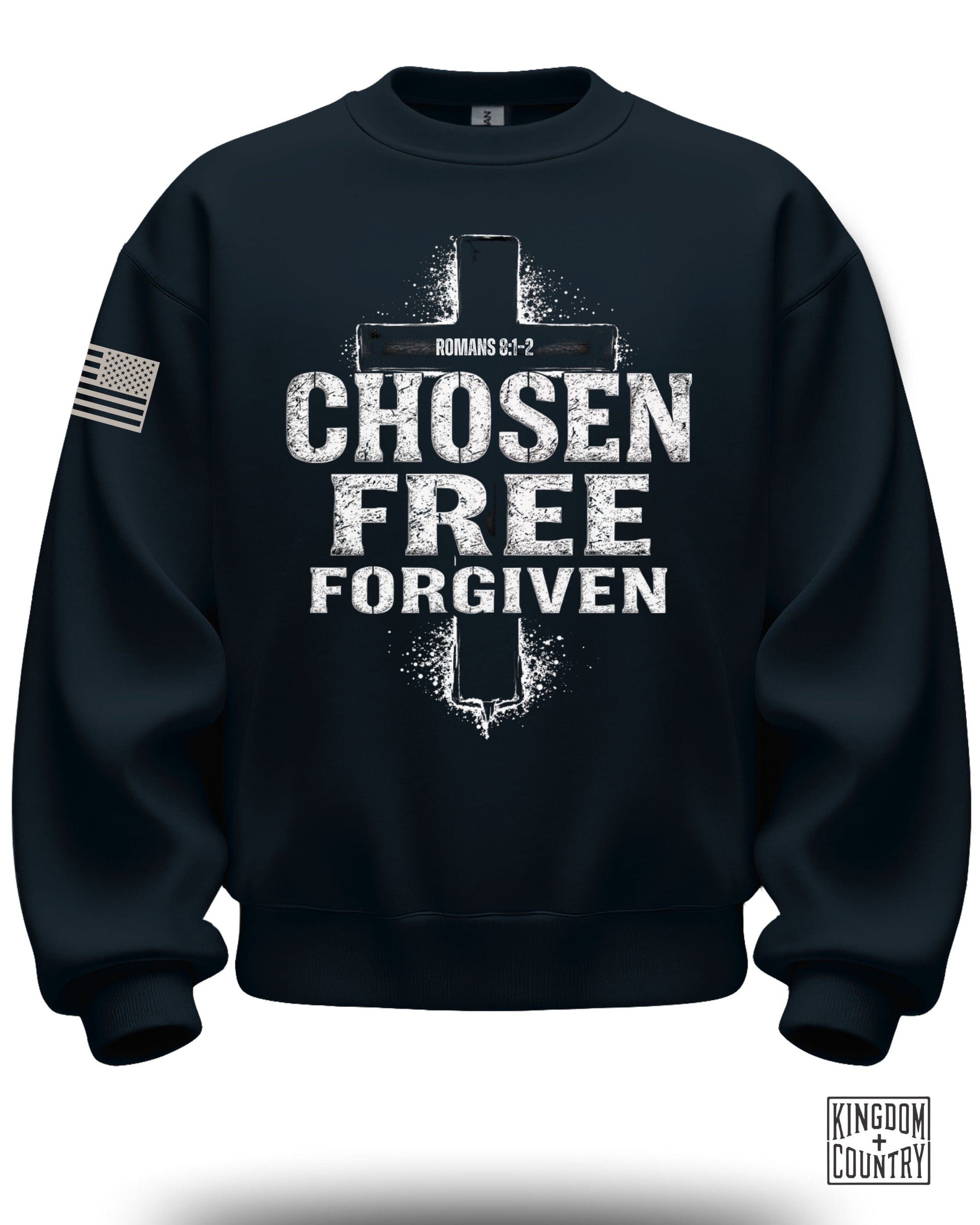 Chosen Free Forgiven Romans 8:1-2 Sweatshirt product