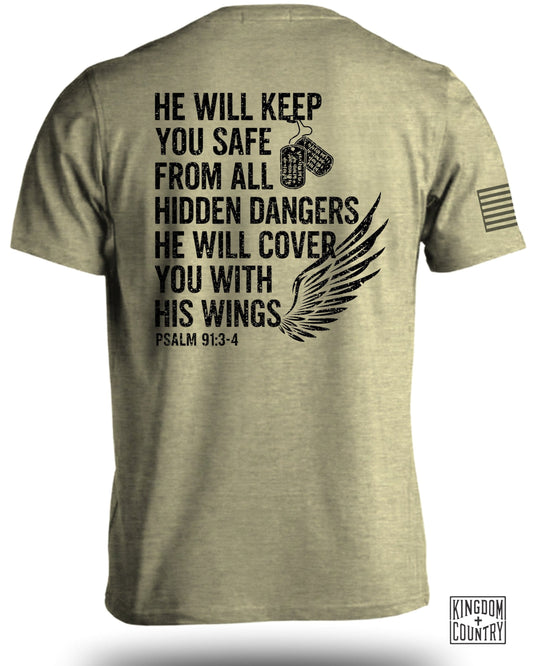 Inspirational Psalm Graphic Tee with Wing Design product