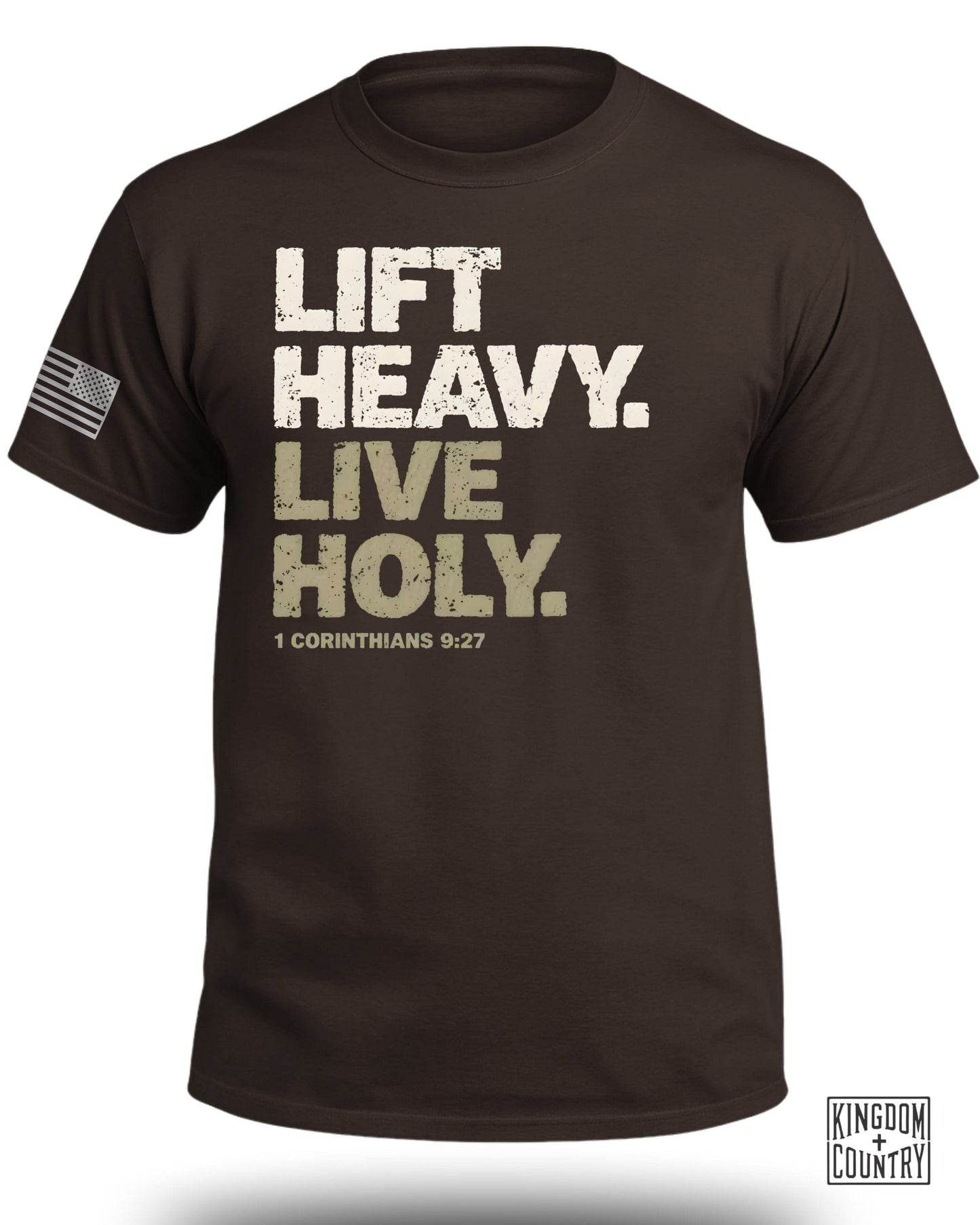 Lift Heavy Live Holy 1 Corinthians 9:27 Message Tee