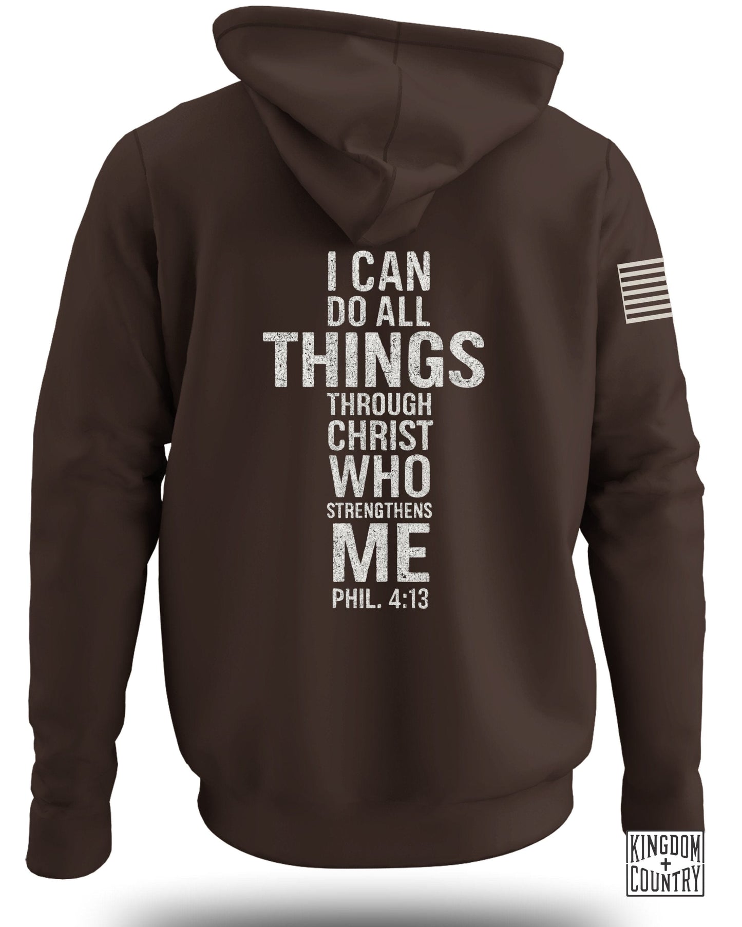 Hoodie with Inspirational Religious Verse Print product type