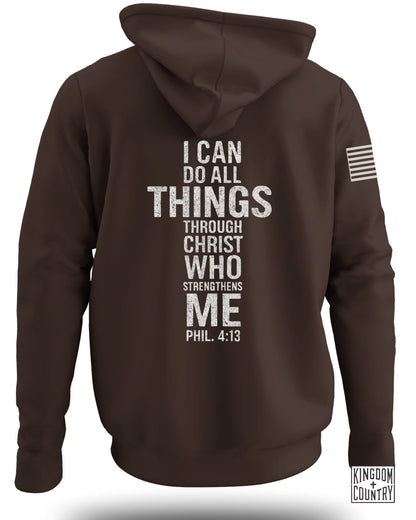 Hoodie with Inspirational Religious Verse Print product type