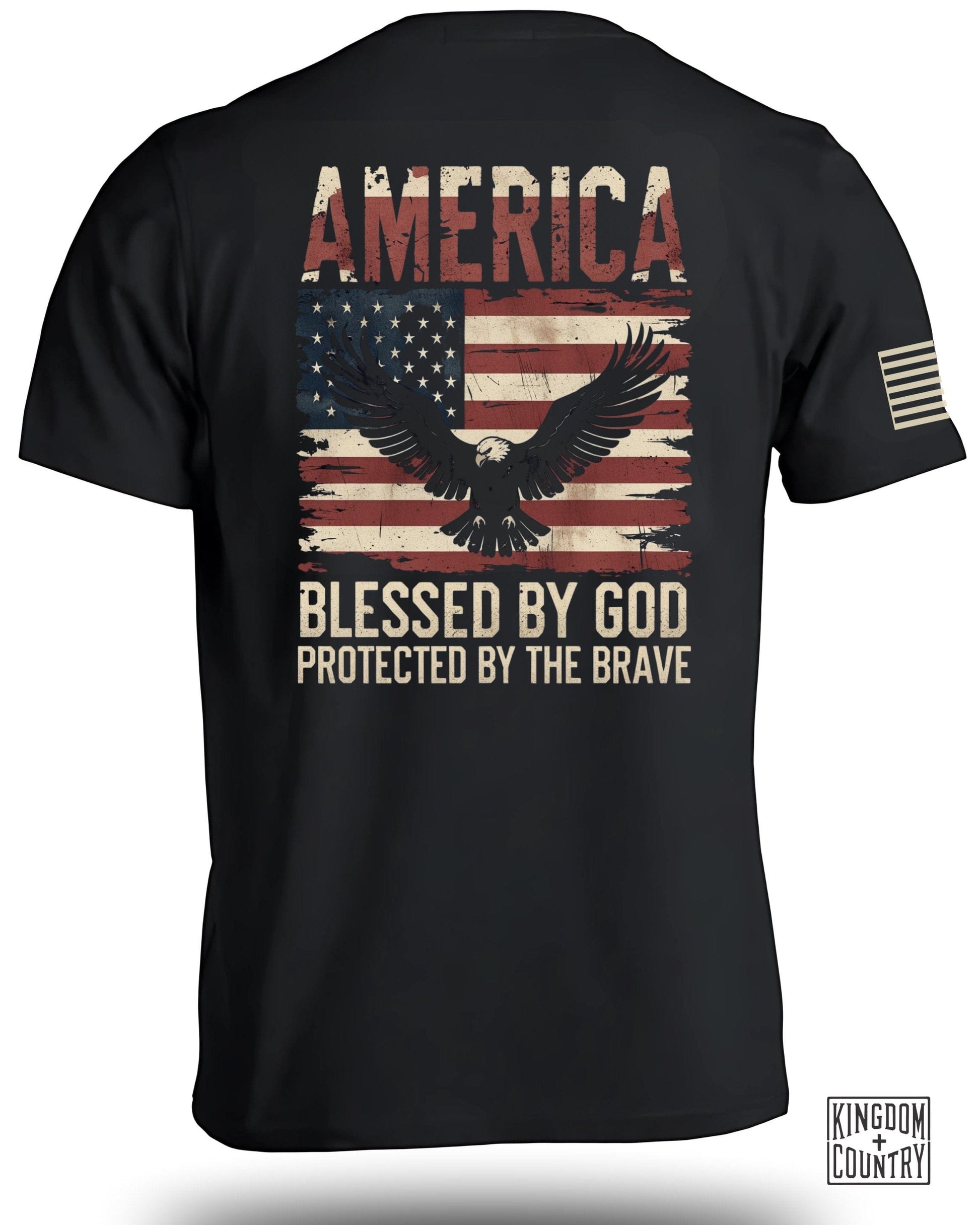 America Eagle Blessed by God Protected Brave Shirt product
