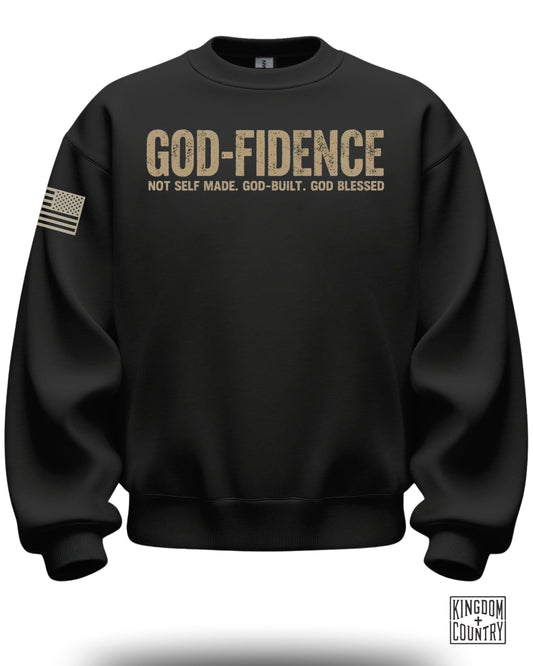 GOD-FIDENCE Sweatshirt Not Self Made God Built God Blessed