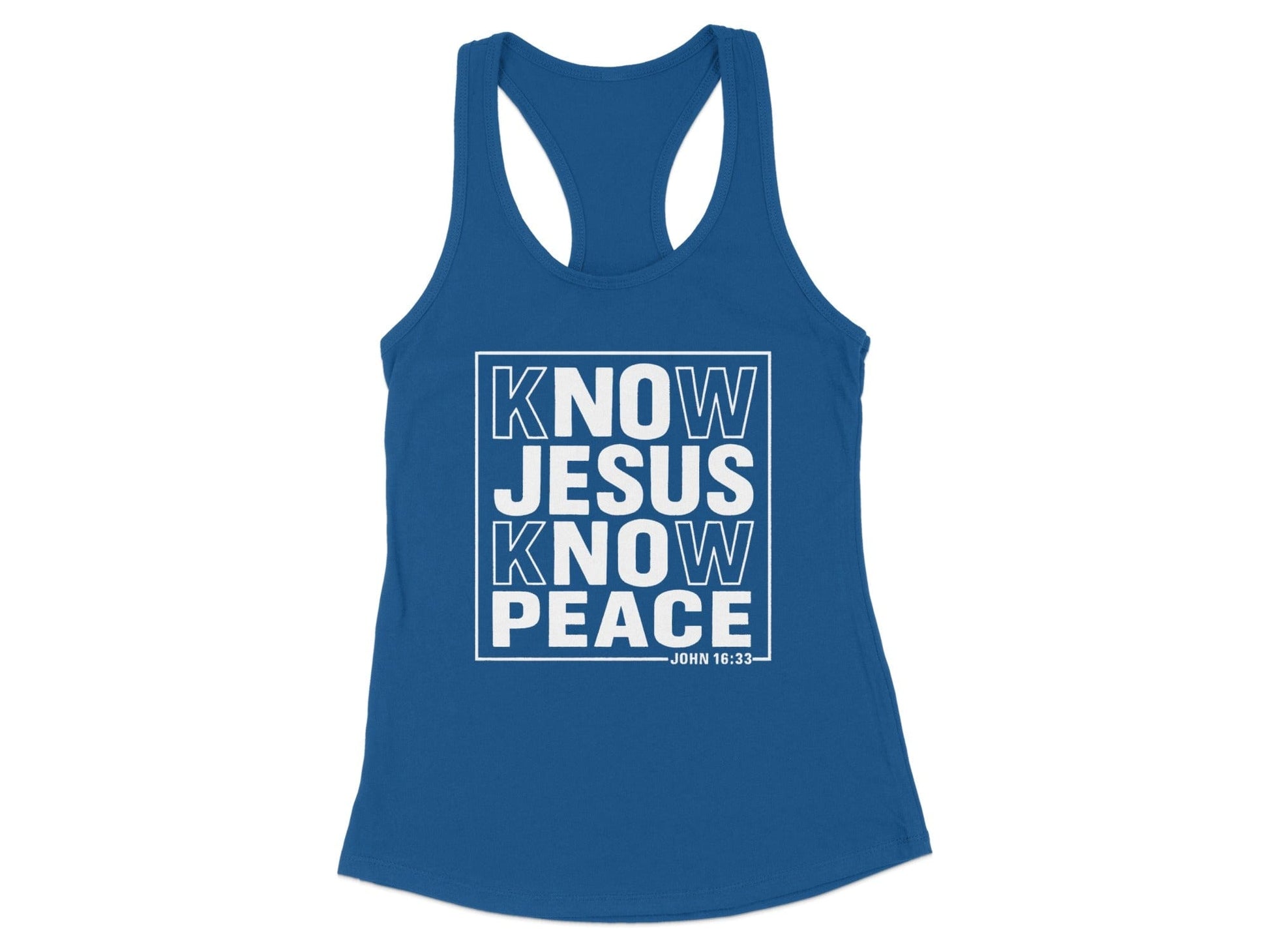 Know Jesus Know Peace John 16:33 Tank Top product type