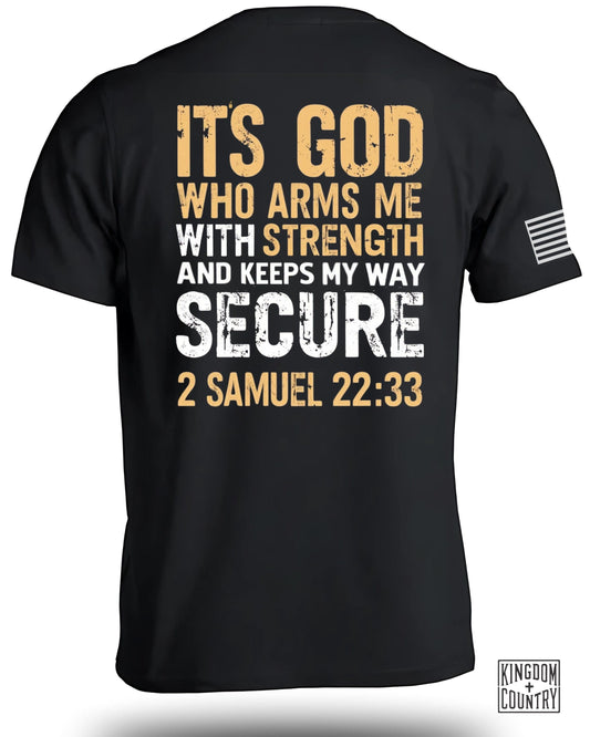 Black T-Shirt with Religious Quote product type