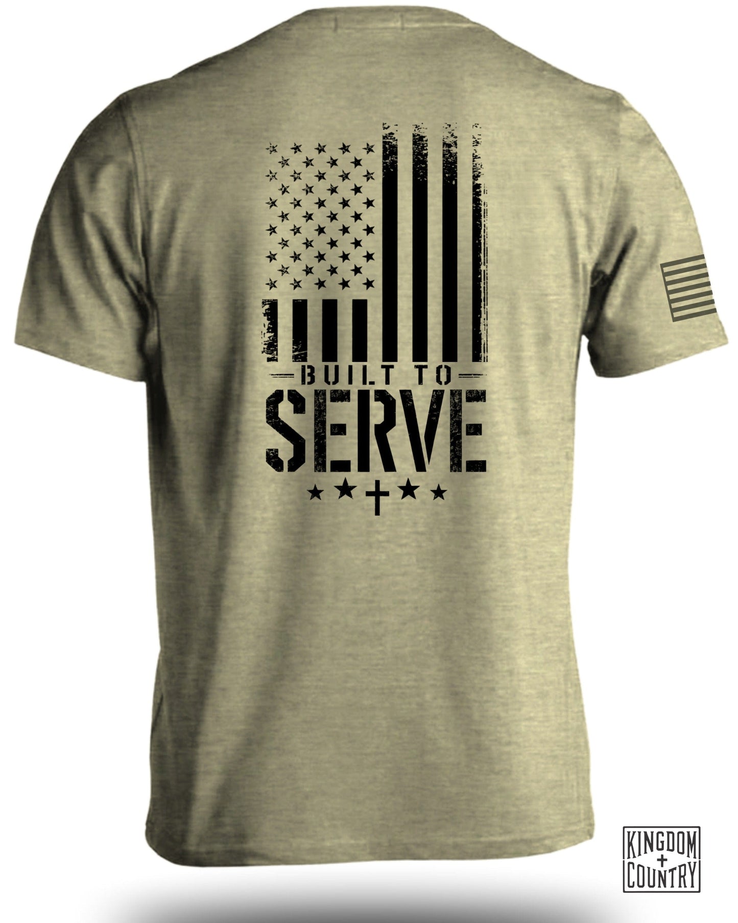 Built to Serve American Flag Graphic T-shirt product type
